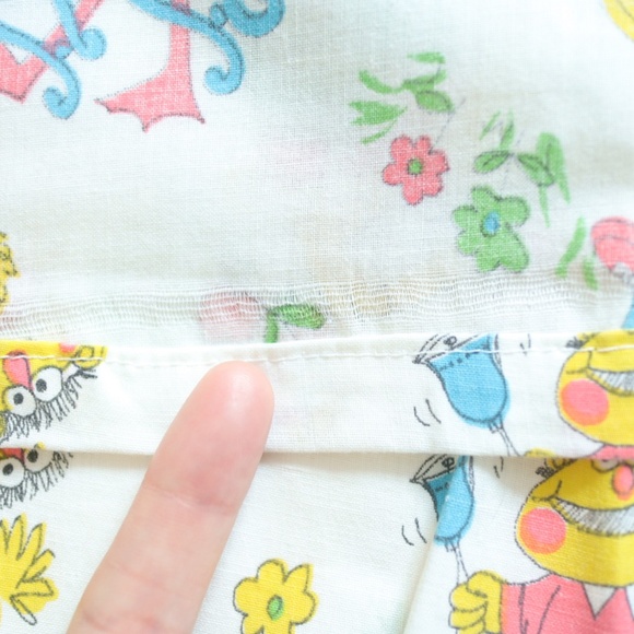 Vintage 70s Monsters School Printed Fabric Sheet - Picture 8 of 9